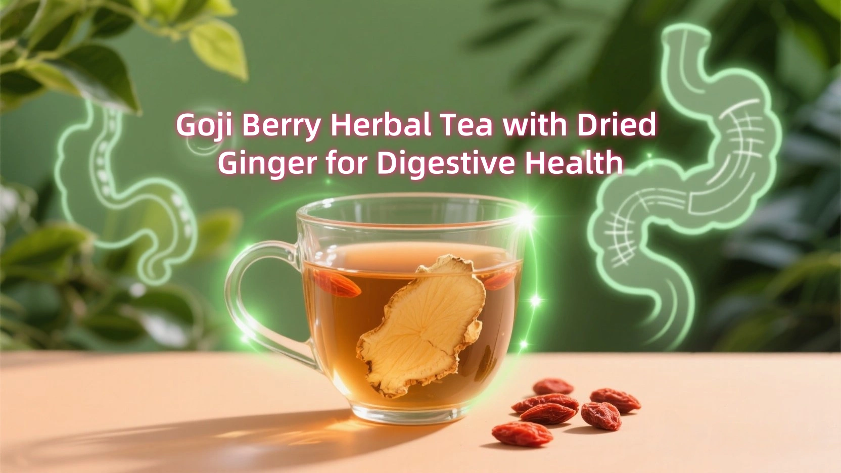 Goji Berry Herbal Tea with Dried Ginger for Digestive Health